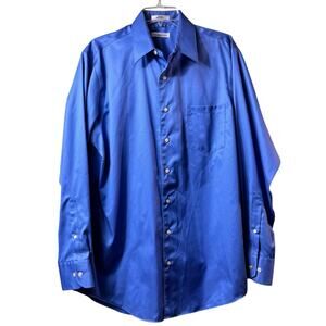 Kenneth Cole NY Button Front Long Sleeve Dress Shirt 16 Neck  34/35 Arm (2929)‎